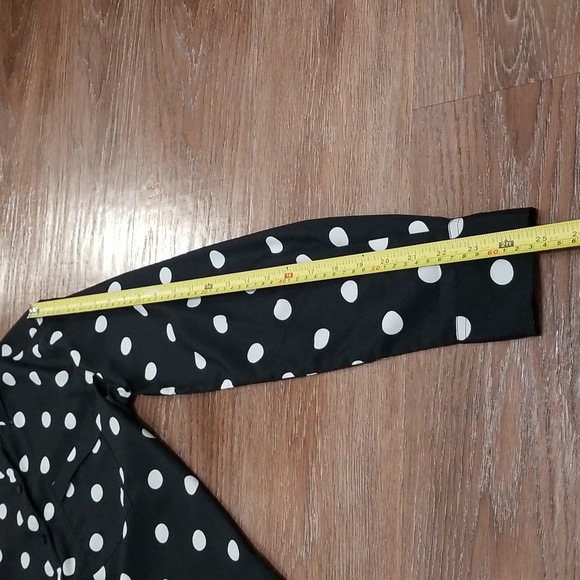 (8) J by Jess Polka Dot Print Blouse Business Casual Bold Academia Office Classy - Picture 7 of 10